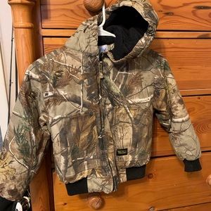 Boys Camo hooded coat
